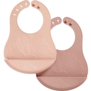 achetez Lot de 2 bavoirs en silicone fleur Rose Mix Cam Cam Copenhagen au meilleur prix en promo