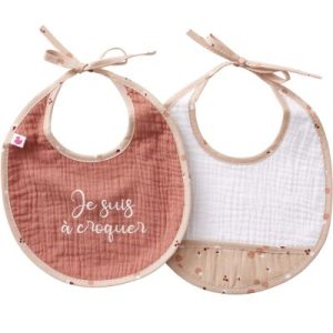 achetez Lot de 2 bavoirs naissance Blooming day BB & Co au meilleur prix en promo
