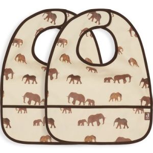 achetez Lot de 2 bavoirs waterproof Savannah éléphant Jollein au meilleur prix en promo