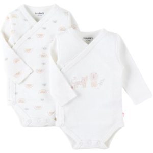 achetez Lot de 2 bodies en coton bio Babou & Kendi (Prématuré) Noukie's au meilleur prix en promo