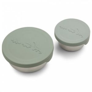 achetez Lot de 2 boîtes à goûter Fiby Dino peppermint mix Liewood au meilleur prix en promo