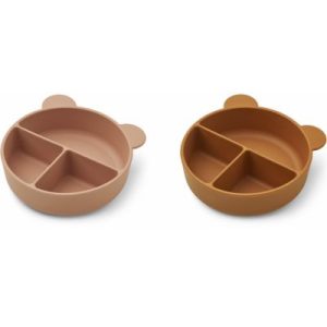 achetez Lot de 2 bols à compartiments Connie Dark rose mustard mix Liewood au meilleur prix en promo