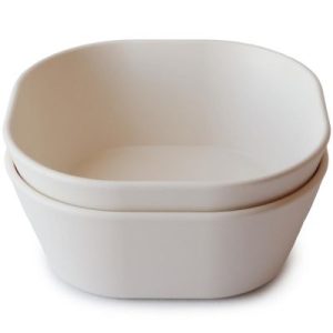 achetez Lot de 2 bols carrés Ivory Mushie au meilleur prix en promo