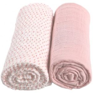 achetez Lot de 2 draps housses coton bio roses Moris & Sacha (60 x 120 cm) Noukie's au meilleur prix en promo