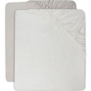 achetez Lot de 2 draps housses en coton Ivory/Nougat (60 x 120 cm) Jollein au meilleur prix en promo