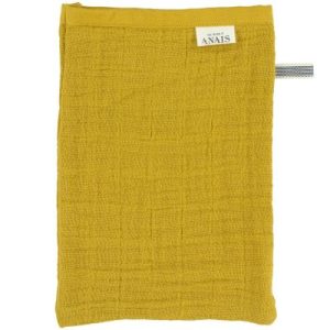 achetez Lot de 2 gants de toilette en mousseline Bliss Mustard Trixie au meilleur prix en promo