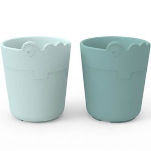 achetez Lot de 2 gobelets Kiddish Croco Bleu Done by Deer au meilleur prix en promo