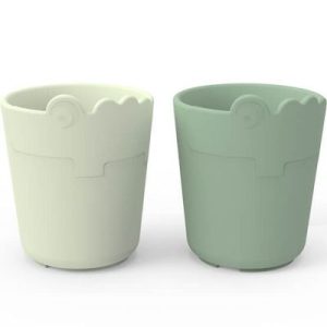achetez Lot de 2 gobelets Kiddish Croco Vert Done by Deer au meilleur prix en promo