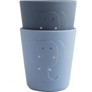 achetez Lot de 2 gobelets en silicone Mrs Elephant Trixie au meilleur prix en promo