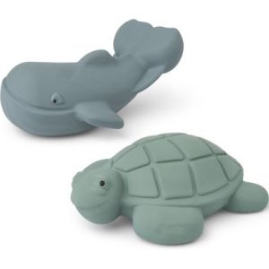 achetez Lot de 2 jouets de bain Ned Peppermint whale blue mix Liewood au meilleur prix en promo