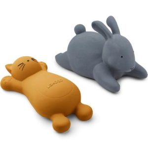 achetez Lot de 2 jouets de bain Vikky Cat mustard Liewood au meilleur prix en promo
