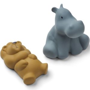 achetez Lot de 2 jouets de bain Vikky Safari Whale blue mix Liewood au meilleur prix en promo