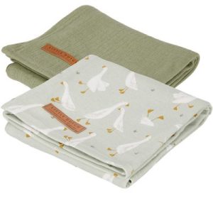 achetez Lot de 2 langes en coton Little Goose (70 x 70 cm) Little Dutch au meilleur prix en promo