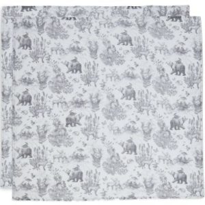 achetez Lot de 2 langes en coton Pimpelmees Forest Animals (70 x 70 cm) Jollein au meilleur prix en promo
