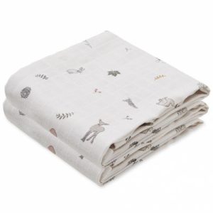 achetez Lot de 2 langes en coton bio Faon (70 x 70 cm) Cam Cam Copenhagen au meilleur prix en promo