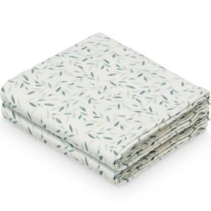 achetez Lot de 2 langes en coton bio Green Leaves (70 x 70 cm) Cam Cam Copenhagen au meilleur prix en promo