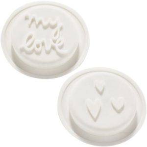 achetez Lot de 2 opercules en silicone pour biberon coeurs & my love Le Biberon Français au meilleur prix en promo