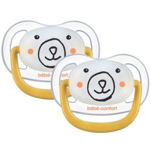 achetez Lot de 2 sucettes physiologiques phosphorescentes Air confort Bear (6-18 mois) Bébé Confort au meilleur prix en promo