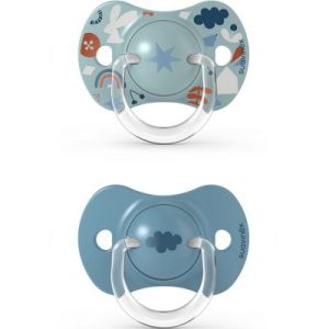 achetez Lot de 2 sucettes symétriques SX PRO Into the forest bleu (6-18 mois) Suavinex au meilleur prix en promo