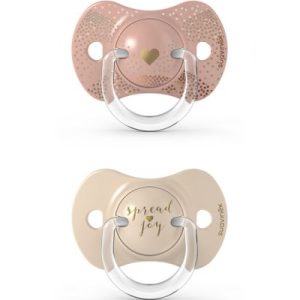achetez Lot de 2 sucettes symétriques SX PRO Joy doré (18 mois et +) Suavinex au meilleur prix en promo