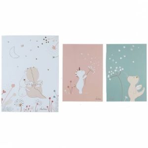 achetez Lot de 3 affiches Lina & Joy (30 x 40 cm et 21 x 30 cm) Noukie's au meilleur prix en promo