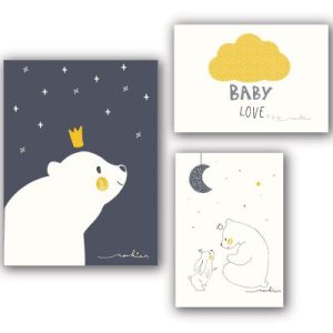 achetez Lot de 3 affiches Timeless (30 x 40 cm et 21 x 30 cm) Noukie's au meilleur prix en promo