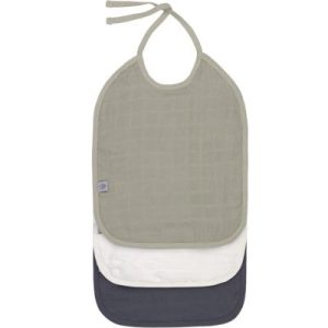 achetez Lot de 3 bavoirs à nouer Cozy Care Vert olive