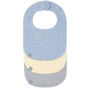 achetez Lot de 3 bavoirs à velcro chiné bleu