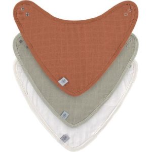 achetez Lot de 3 bavoirs bandanas en mousseline Cozy Care rouille