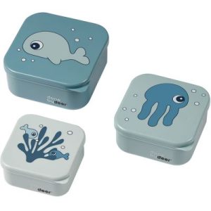 achetez Lot de 3 boîtes à goûter Sea Friends bleu Done by Deer au meilleur prix en promo