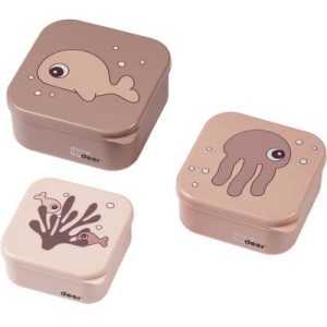 achetez Lot de 3 boîtes à goûter Sea Friends rose Done by Deer au meilleur prix en promo