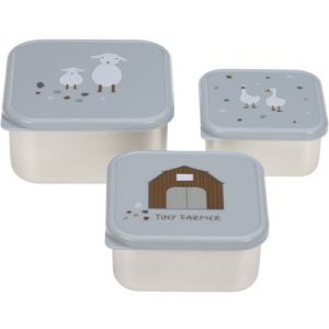 achetez Lot de 3 boîtes à goûter Tiny Farmer bleu Lässig au meilleur prix en promo