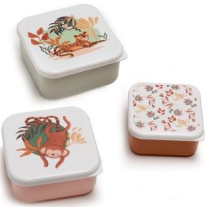achetez Lot de 3 boîtes à goûter léopard Jalal Amadeus Les Petits au meilleur prix en promo