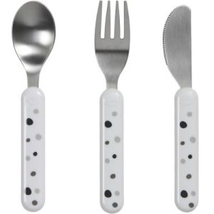 achetez Lot de 3 couverts Dreamy dots gris Done by Deer au meilleur prix en promo