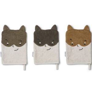 achetez Lot de 3 gants de toilette Sylvester Superhero Multi mix Liewood au meilleur prix en promo