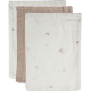 achetez Lot de 3 gants de toilette en coton Stargaze Biscuit Jollein au meilleur prix en promo