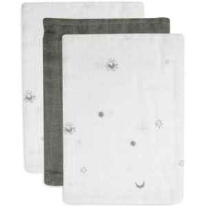 achetez Lot de 3 gants de toilette en coton Stargaze Leaf Green Jollein au meilleur prix en promo