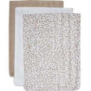 achetez Lot de 3 gants de toilette en coton bio Dotted Jollein au meilleur prix en promo