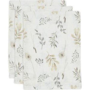 achetez Lot de 3 gants de toilette en gaze de coton Wild Flowers Jollein au meilleur prix en promo