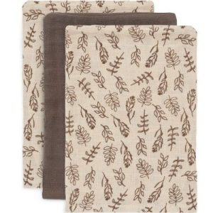 achetez Lot de 3 gants de toilette en mousseline de coton Meadow Chestnut Jollein au meilleur prix en promo