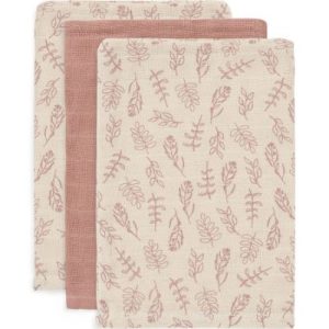 achetez Lot de 3 gants de toilette en mousseline de coton Meadow Rosewood Jollein au meilleur prix en promo