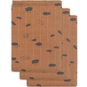 achetez Lot de 3 gants de toilette hydrophiles Spot caramel Jollein au meilleur prix en promo