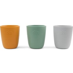achetez Lot de 3 gobelets en silicone Moutarde