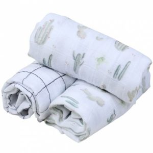 achetez Lot de 3 langes Cactus (60 x 60 cm) Little Crevette au meilleur prix en promo