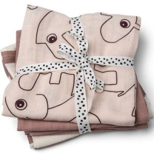achetez Lot de 3 langes Deer Friends rose (70 x 70 cm) Done by Deer au meilleur prix en promo