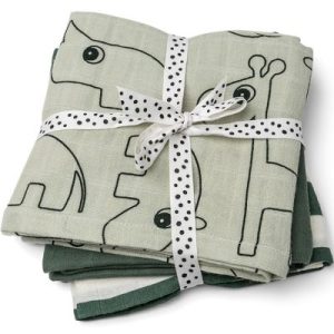 achetez Lot de 3 langes Deer Friends vert (70 x 70 cm) Done by Deer au meilleur prix en promo