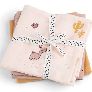 achetez Lot de 3 langes Lalee Rose (70 x 70 cm) Done by Deer au meilleur prix en promo