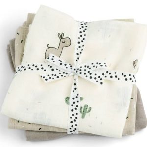 achetez Lot de 3 langes Lalee Sable (70 x 70 cm) Done by Deer au meilleur prix en promo