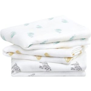 achetez Lot de 3 langes Musy en coton bio Animal Kingdom (70 x 70 cm) aden + anais au meilleur prix en promo
