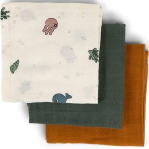achetez Lot de 3 langes Sea friends Done by Deer au meilleur prix en promo